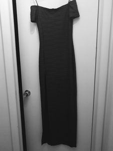 Nasty Gal Sexy olive full length bandage dress